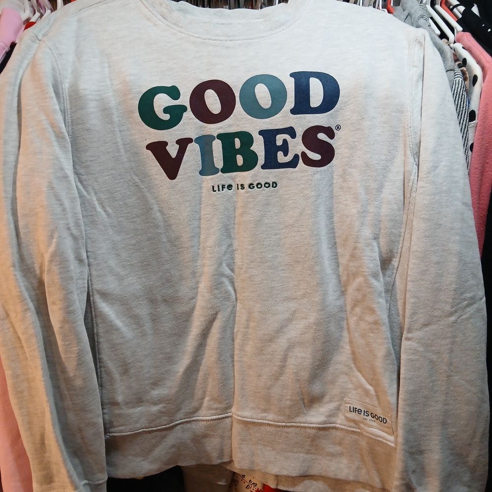Life is Good Gray Sweater